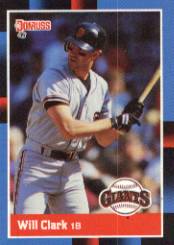 1988 Donruss Baseball Cards    204     Will Clark